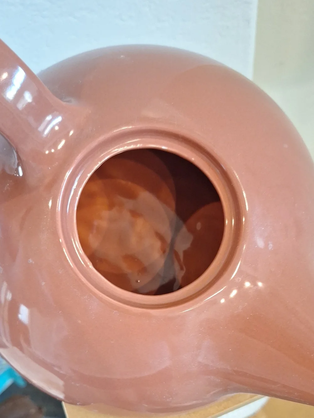 Vintage Post Modern Claudia Shuride Teapot Burnt Orange / Red
